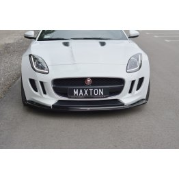 Накладка сплиттер на передний бампер на Jaguar F-Type